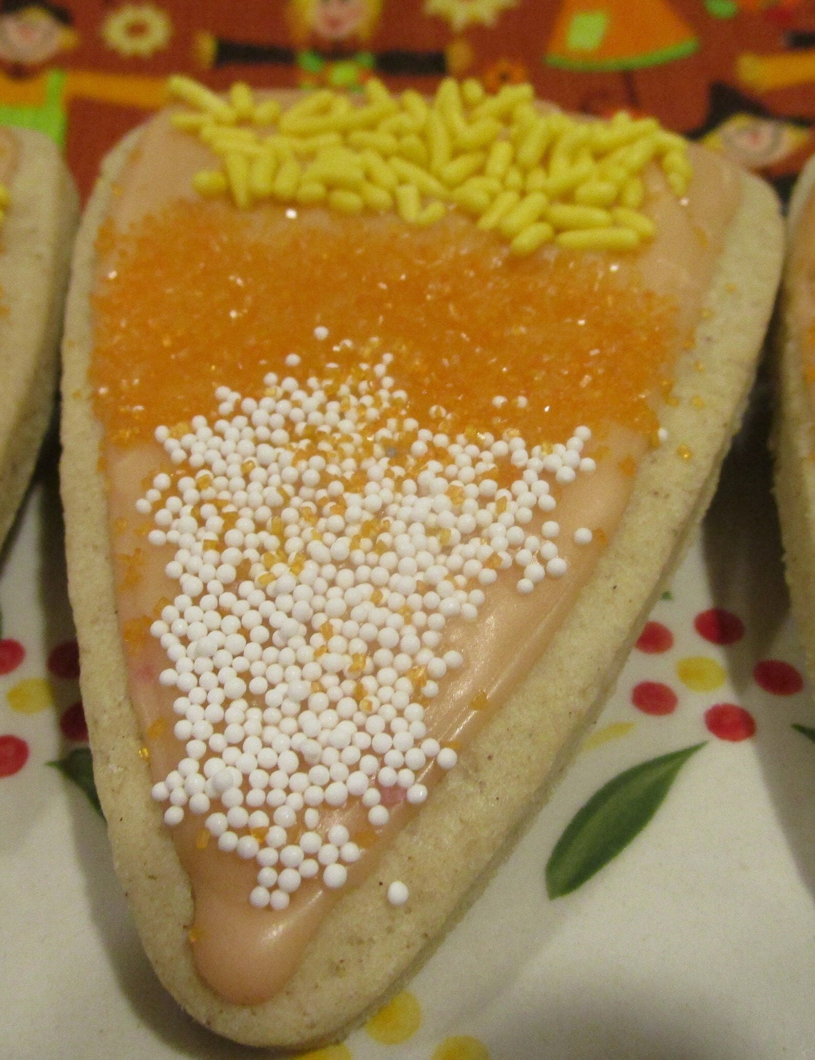 Gluten Free Sugar Cookies, Candy Corn, Dairy Free, Egg Free, Vegan, Nut Free, Halloween, Thanksgiving Feast, School Safe Party, Fall snacks