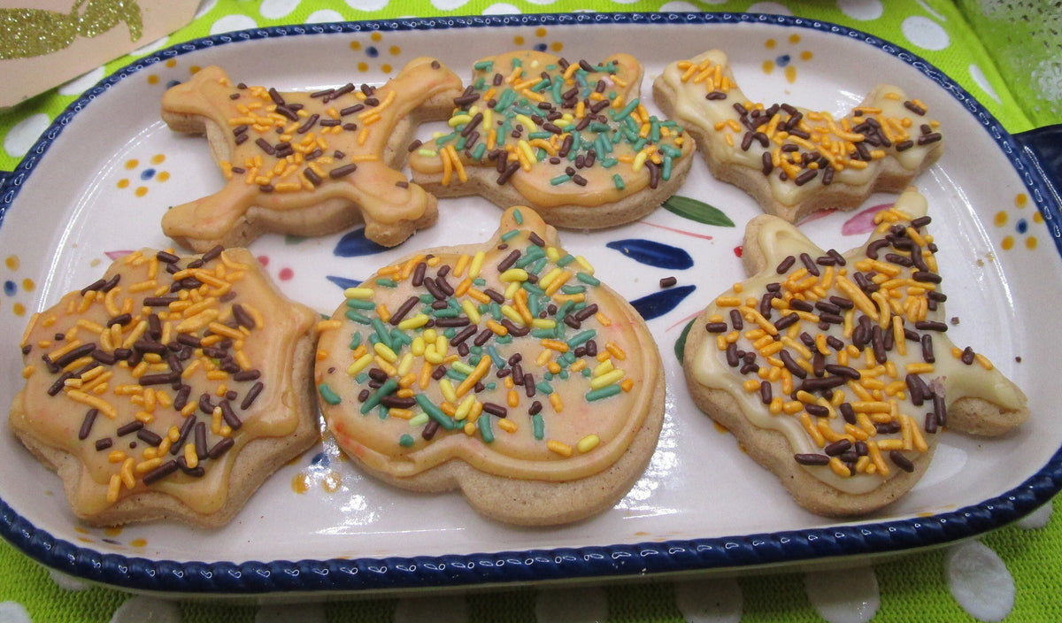 Halloween Sugar Cookies, Gluten Free, Egg Free, Dairy Free, Vegan, School Safe, Ghosts, Bats, Pumpkin, trick or treat, classroom parties,