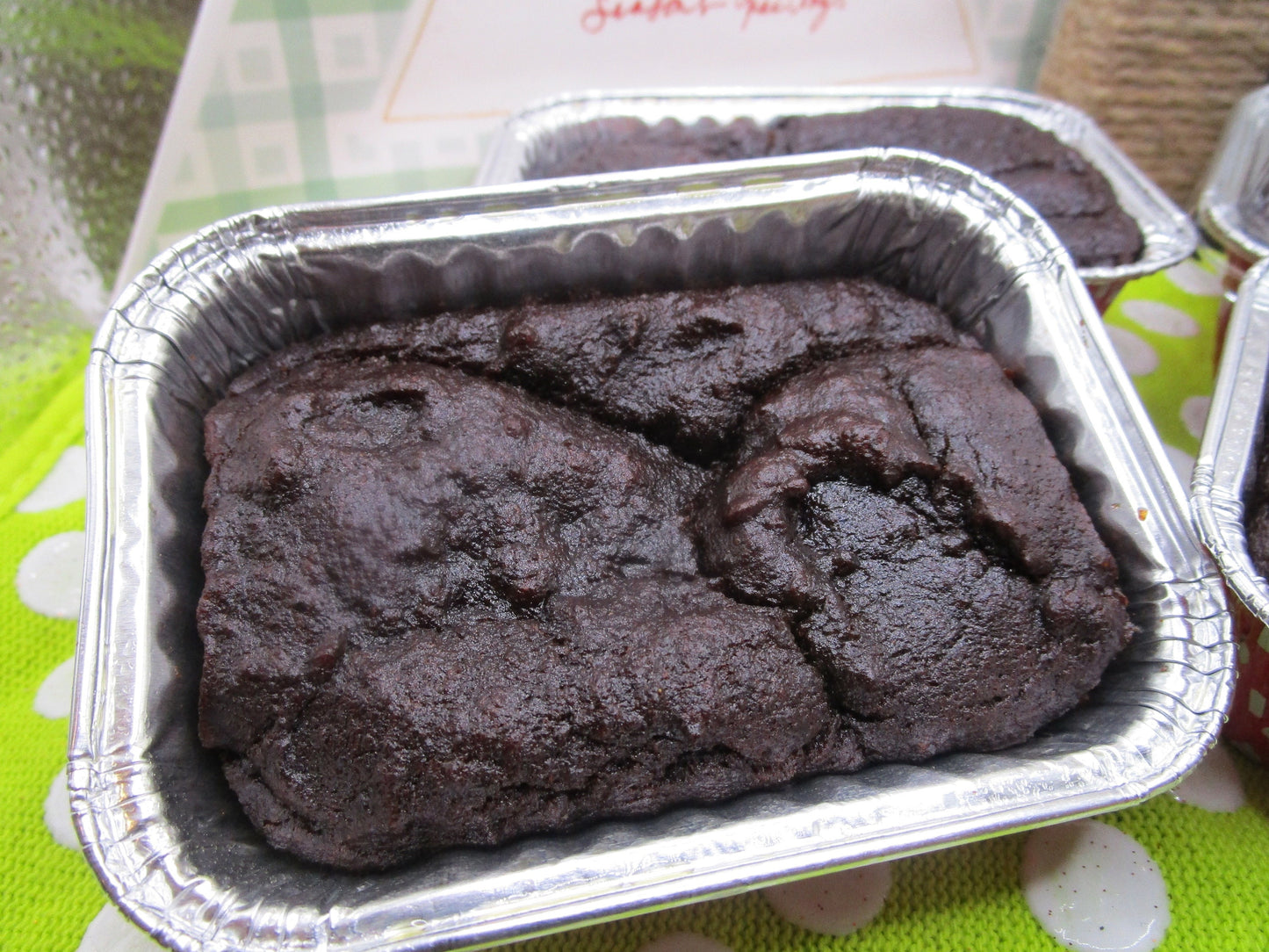 Gluten Free High Protein Chocolate Pudding Cake, Hot Cocoa Peppermint, Dairy Free, Vegan, Nut Free, Grain Free snacks, Christmas Dessert Bar