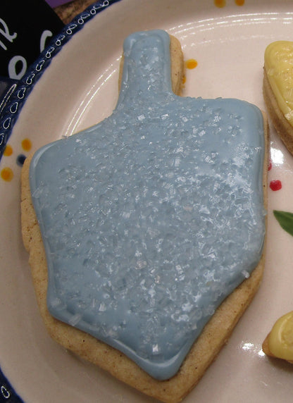 Hanukkah, Sugar Cookies, Gluten free, Egg Free, Dairy Free, Vegan, Nut Free, School Safe, dreidel, menorah, class party, eight nights, Gifts