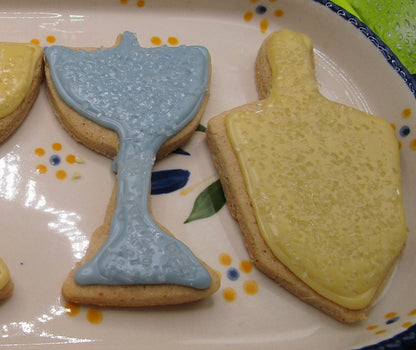 Hanukkah, Sugar Cookies, Gluten free, Egg Free, Dairy Free, Vegan, Nut Free, School Safe, dreidel, menorah, class party, eight nights, Gifts