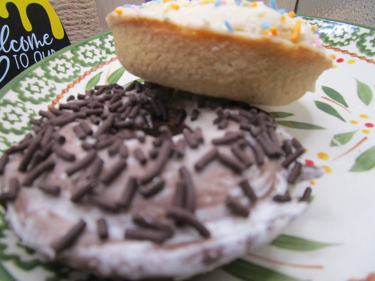 Sugar Free Donuts, Frosted, Gluten Free, Dairy Free, Egg Free, Vegan, Vanilla, Chocolate, Nut Free, Baked, Birthday Gifts, Holiday Desserts
