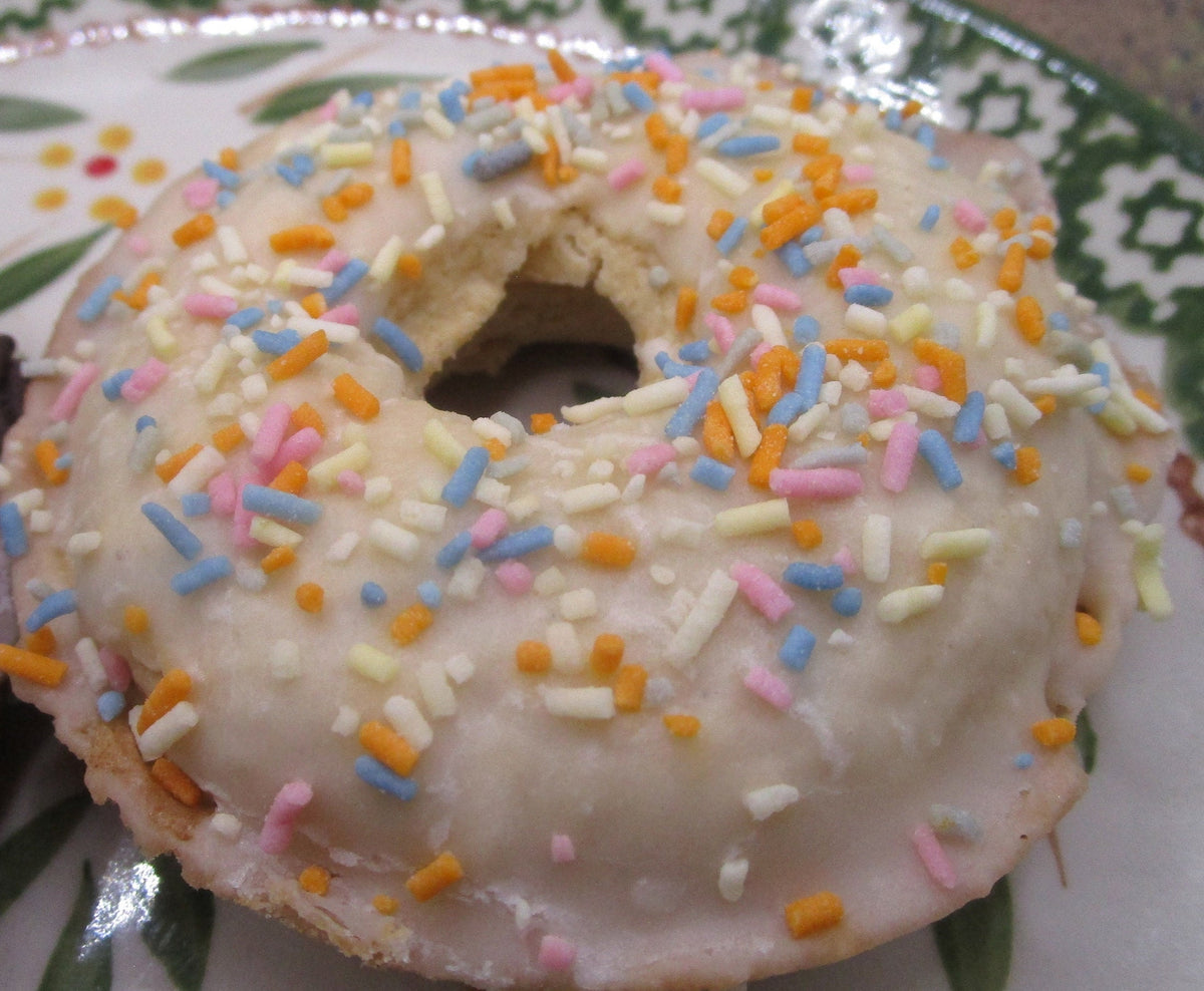 Sugar Free Donuts, Frosted, Gluten Free, Dairy Free, Egg Free, Vegan, Vanilla, Chocolate, Nut Free, Baked, Birthday Gifts, Holiday Desserts