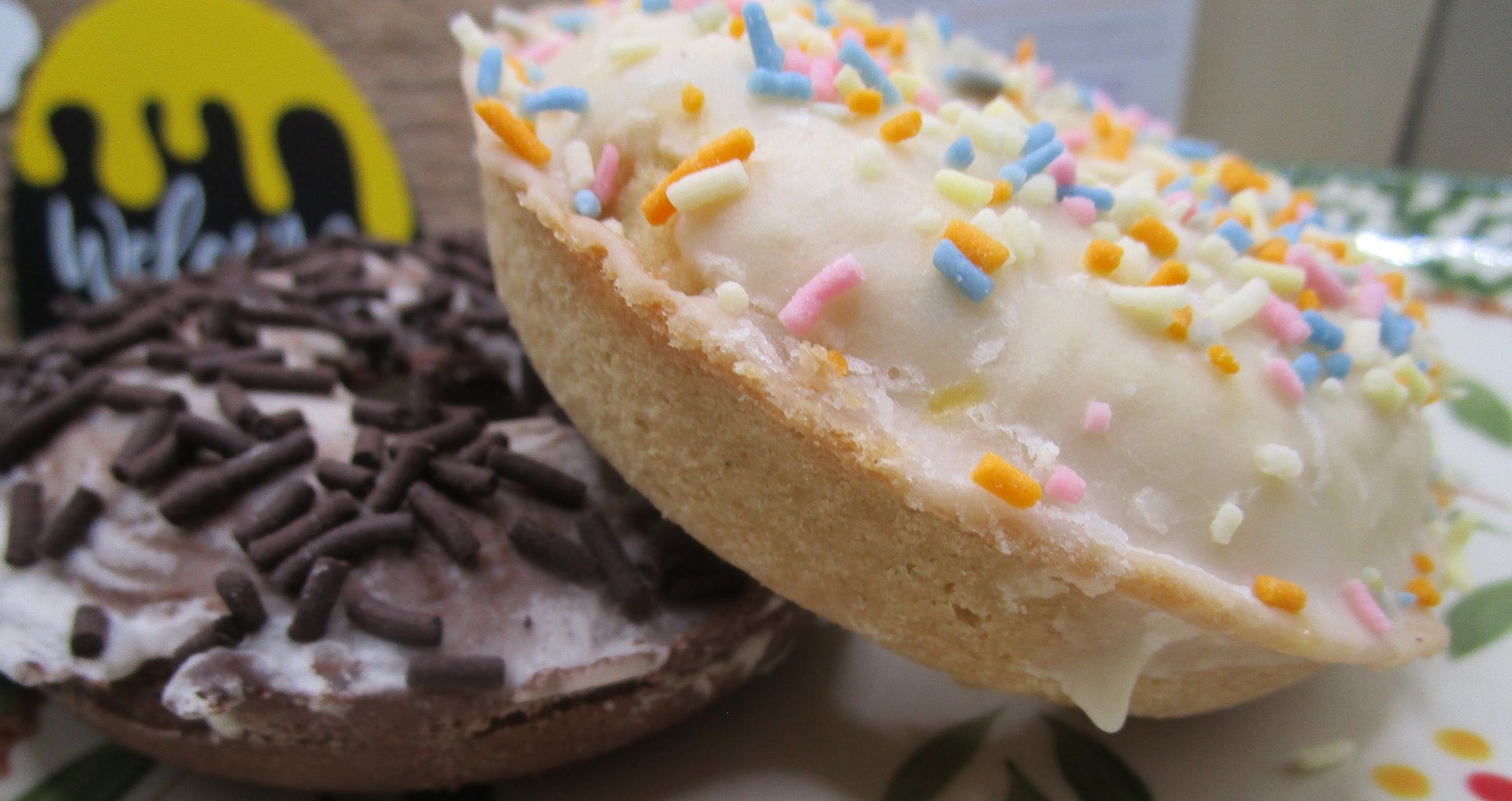 Sugar Free Donut, Gluten Free, Dairy Free, Egg Free, Vanilla, Chocolate, Sprinkles, Nut Free, Erythritol Free, Birthday, Low Calorie, Easter