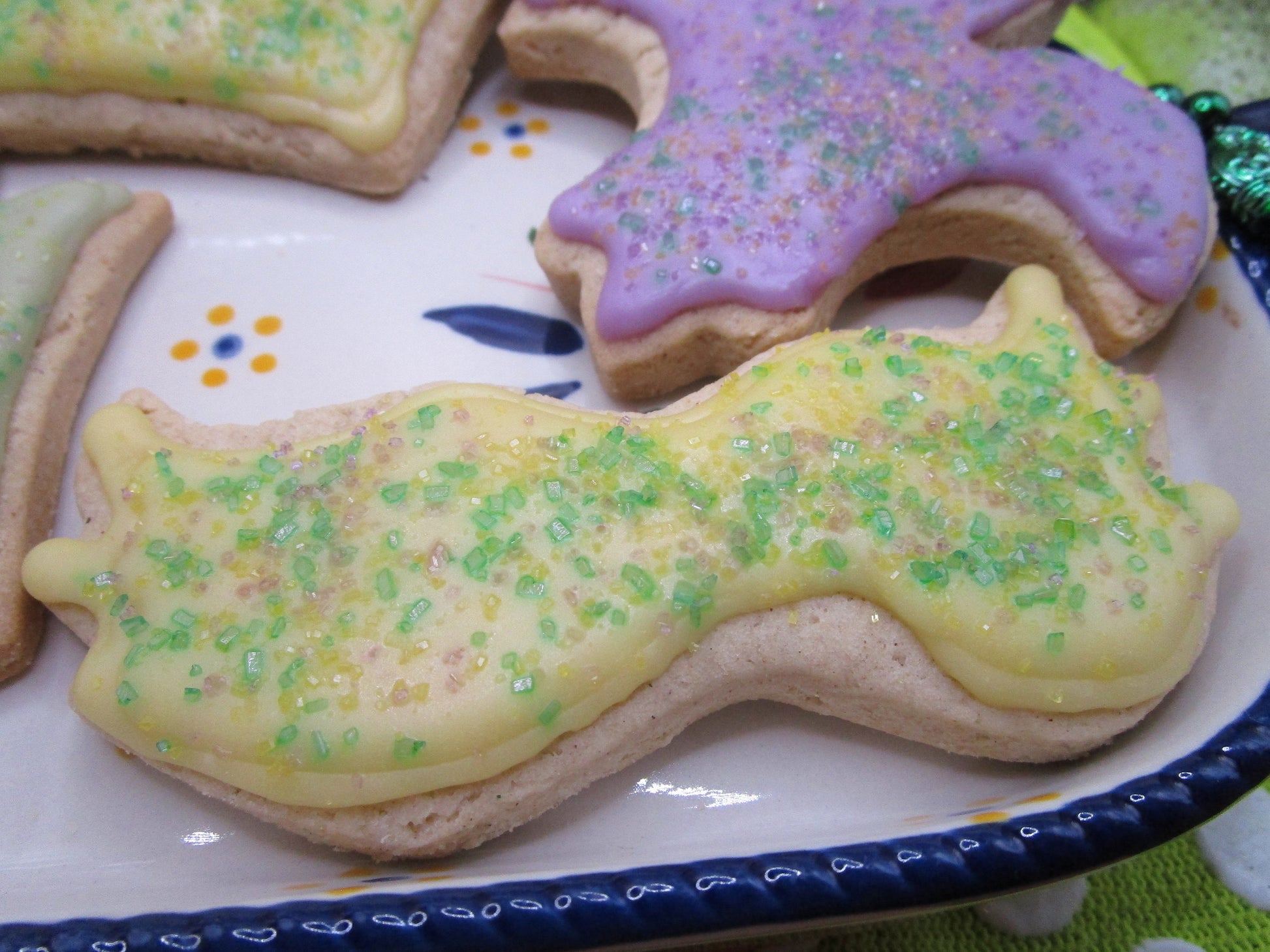 Gluten Free Iced Sugar Cookies, Mardi Gras, Dairy Free, Vegan, Nut Free, Louisiana, Party favors, Celebration, Fat Tuesday, Carnival, Purple