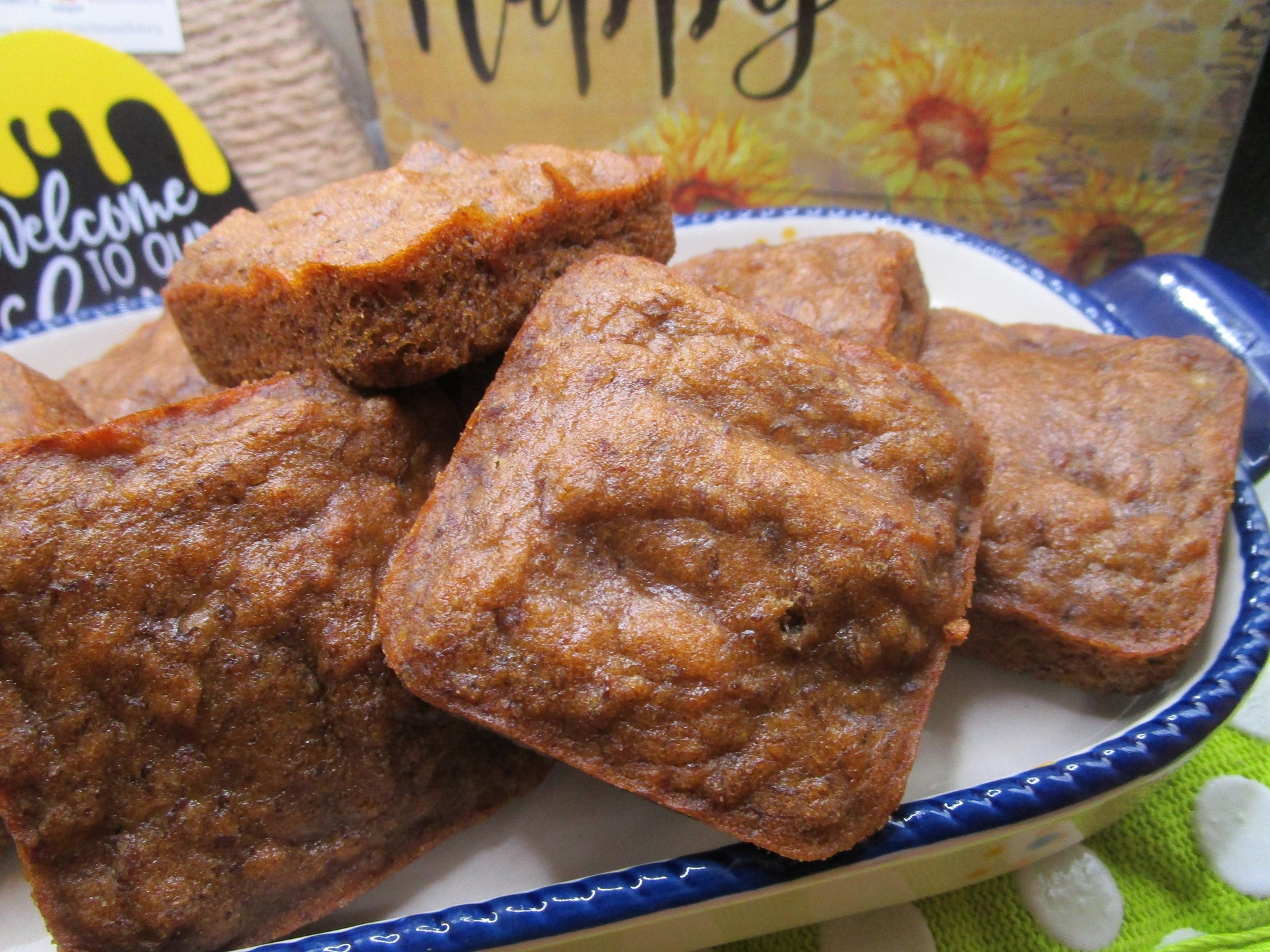 Gluten Free Banana Breakfast Squares, Grain Free, Dairy Free, Allergy Friendly Healthy Snack Bar, Vegan, Low Sugar, Peanut Free, AIP Paleo