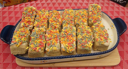 Sugar Free Cookie Bars, Gluten Free, Dairy Free, Vegan, School Safe, Nut Free, Birthday Gifts, Natural Sprinkle, Valentine's Dessert