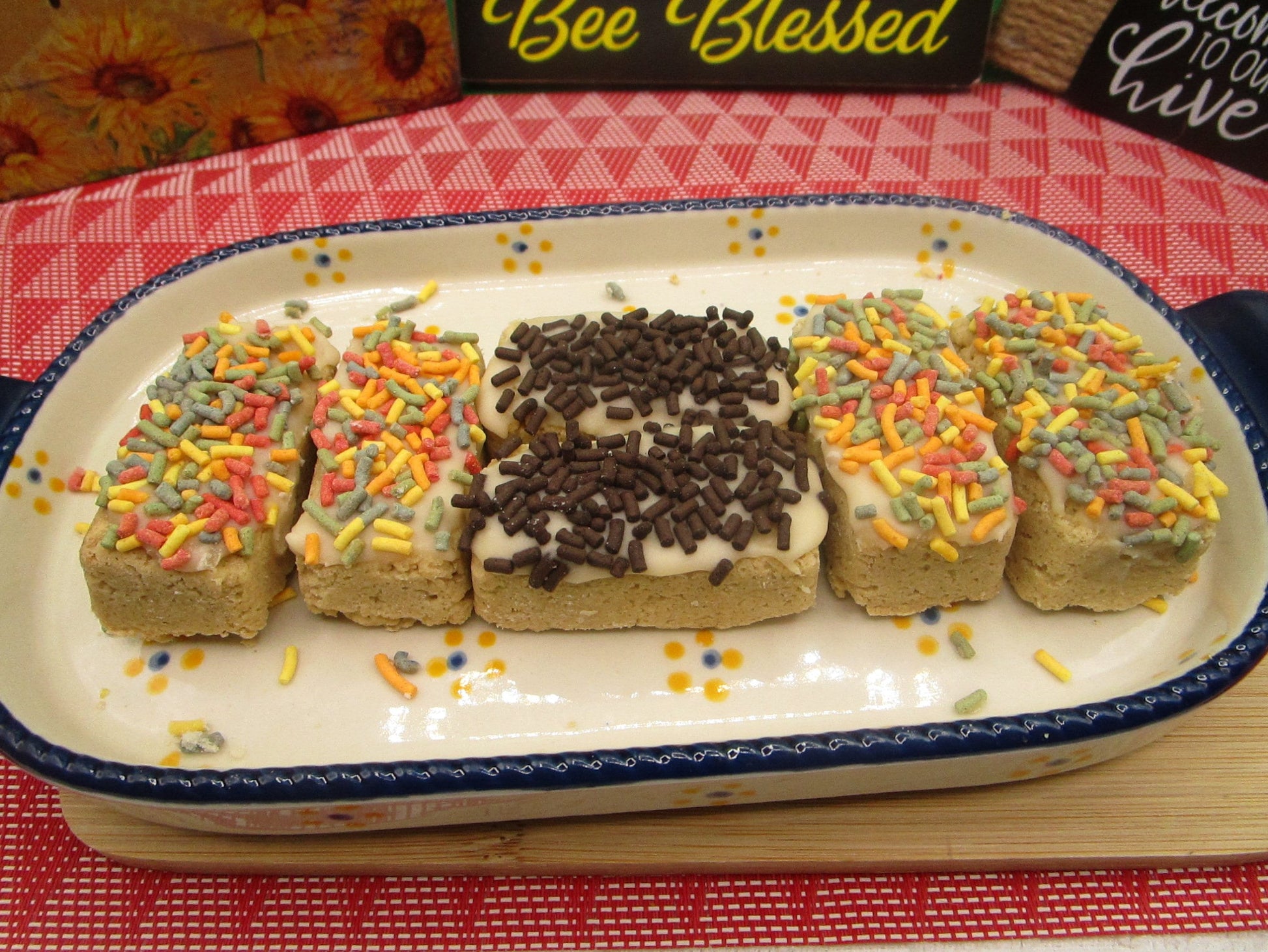 Sugar Free Cookie Bars, Gluten Free, Dairy Free, Vegan, School Safe, Nut Free, Birthday Gifts, Natural Sprinkle, Valentine's Dessert
