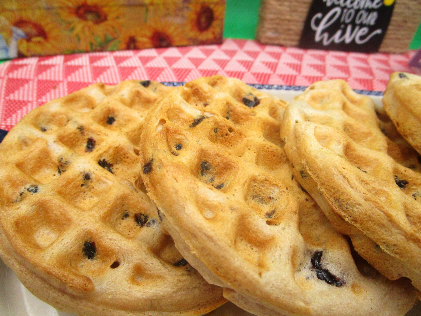 Grain Free Blueberry Waffles, AIP Paleo, Gluten Free, Vegan, Egg Free, Dairy Free, Ready to go, No added Sugar, Mother's Day Breakfast, Gift