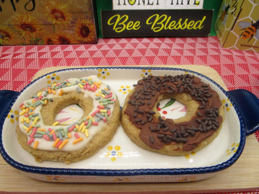 Sugar Free Iced Cookies, Donut, Gluten Free, Dairy Free, Egg Free, Nut Free, Vegan, Erythritol Free, Birthday, Gift, Chocolate, Sprinkled