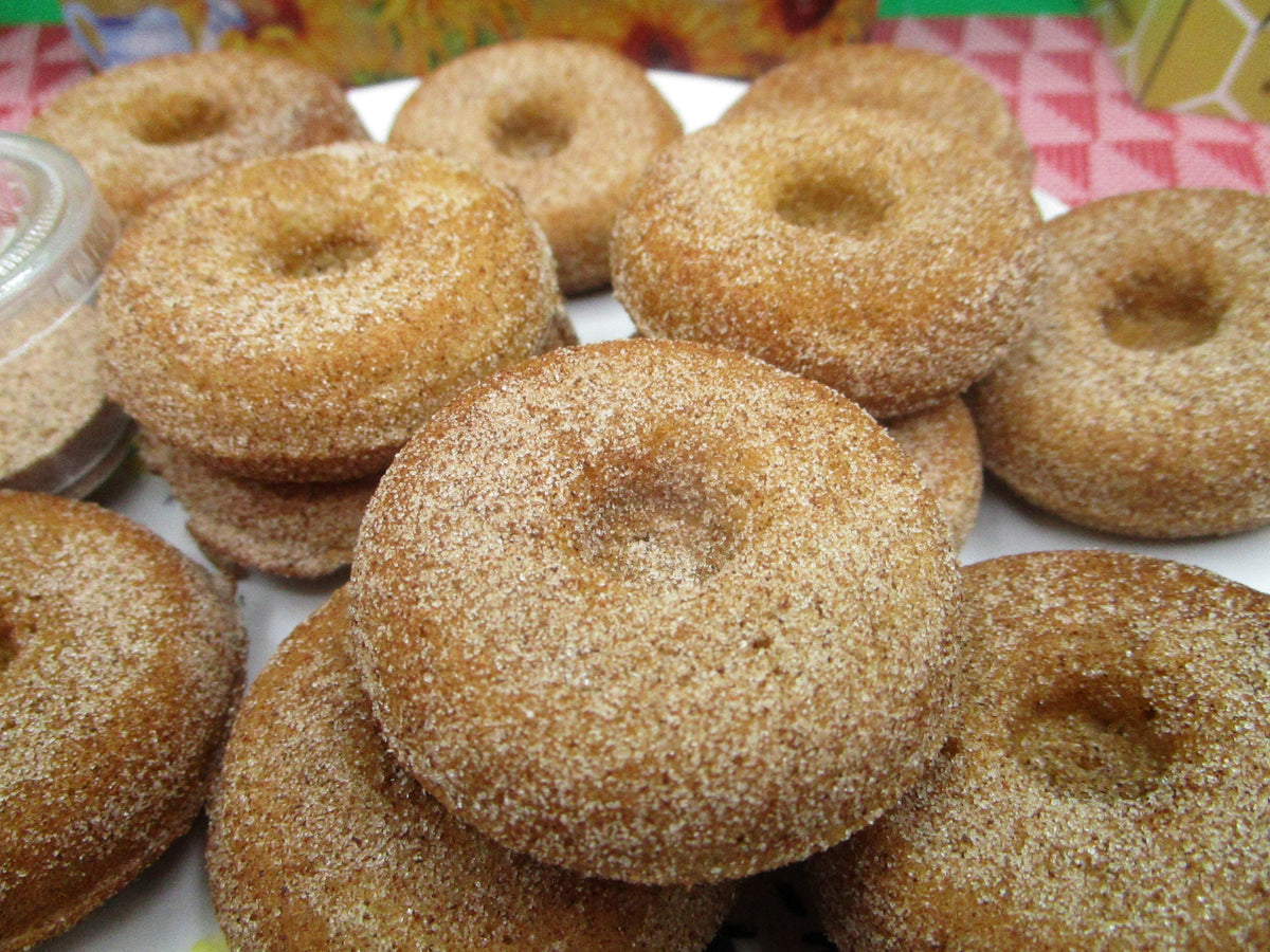 Gluten Free Mini Donuts, Dairy Free, Cinnamon Sugar French Toast, Vegan, Egg Free, Nut Free, allergy friendly snacks, Thanksgiving treats