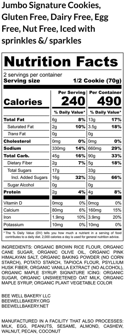 Jumbo Iced Sugar Cookies, Gluten Free, Egg Free, Vegan, Nut Free, Christmas Gifts, Party Favors, Plant Based Colors, Smores, Candy Cane, kid