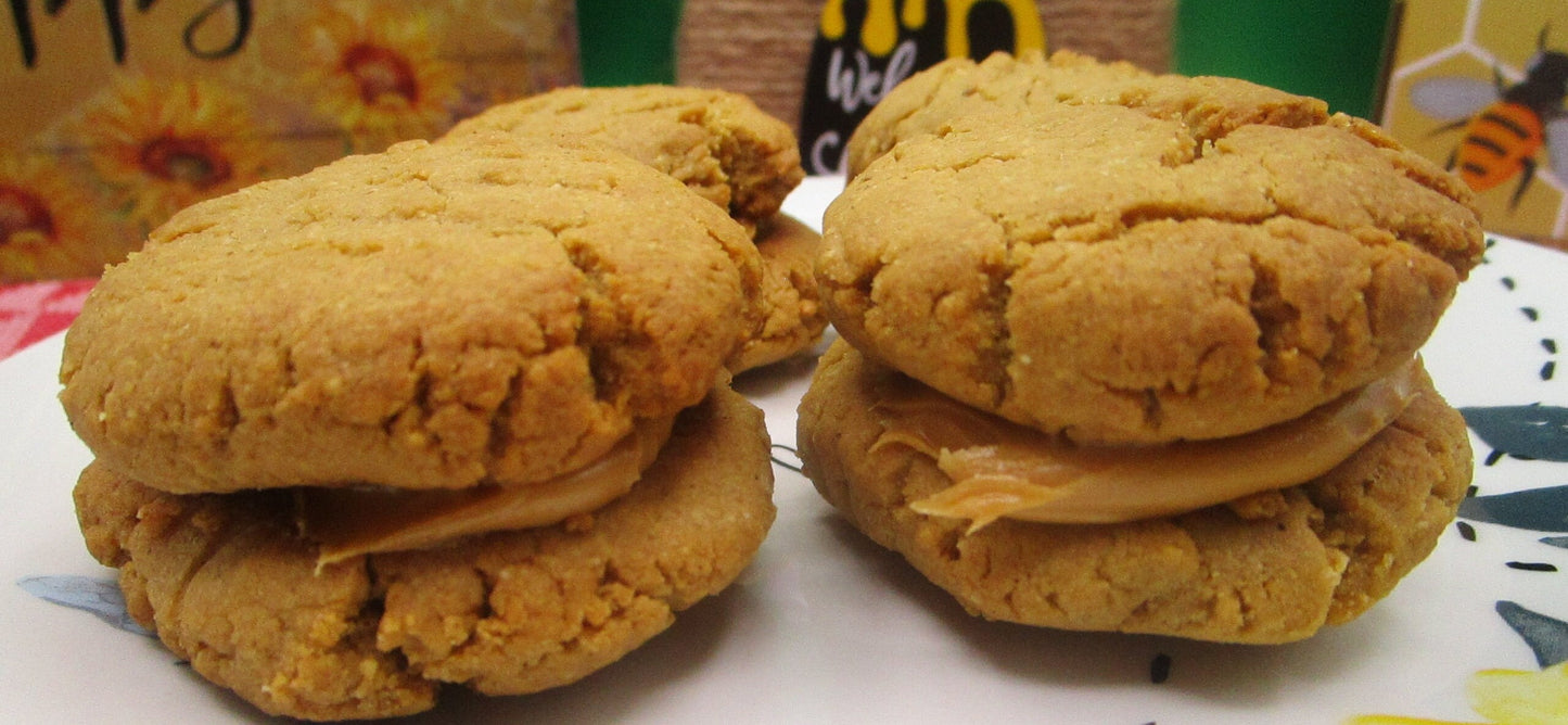 KETO Peanut Butter Cookie Sandwich: Sugar Free, Gluten Free, Low Carb, Dairy Free, Egg Free, Organic Snacks, Vegan treats, Holiday Gifts