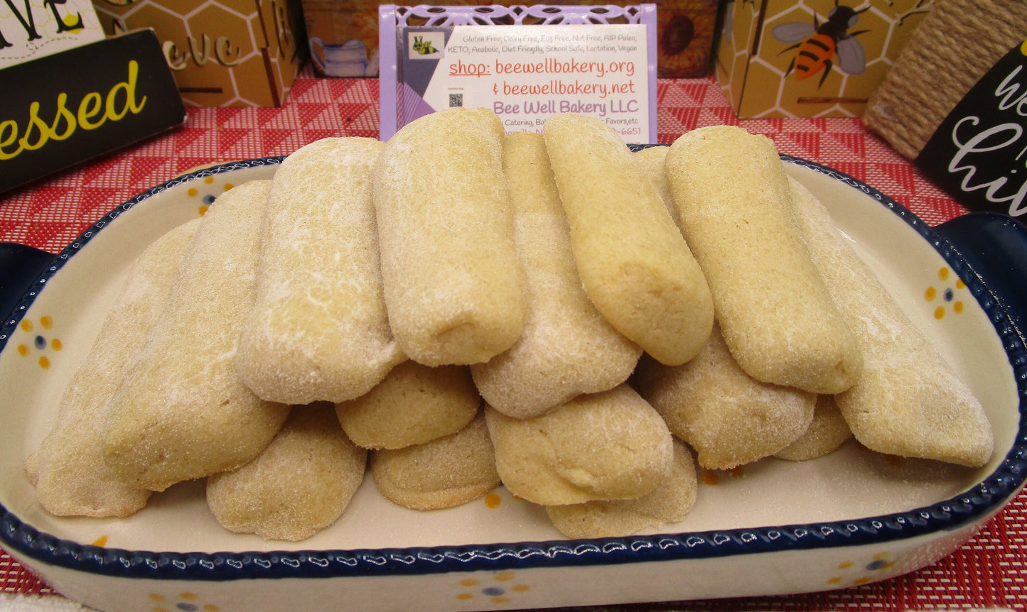 Sugar Free Lady Fingers, Dairy Free, Vegan, Organic Nut Free, Tiramisu, Thanksgiving Dessert, Oat Free, Birthday Gift,