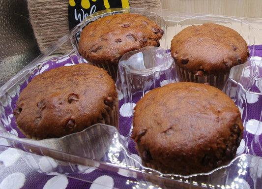 Gluten Free Muffins, White Chocolate Chip, Dairy Free, Egg Free, Vegan, No refined Sugar, Brunch, Nut Free, Healthy snacks, reduced sugar