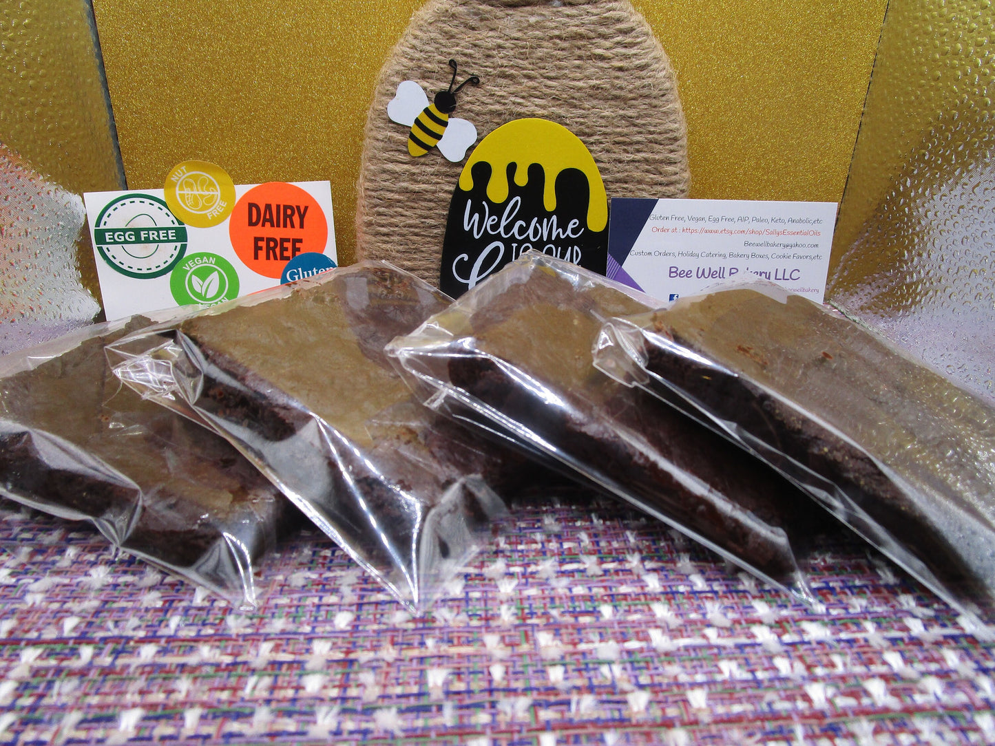 Sugar Free Brownies, Gluten Free, Vegan, Dairy Free, Egg Free, Walnuts, Macadamia, Pecan, Birthday Gifts, Healthy Snacks, Low Carb dessert