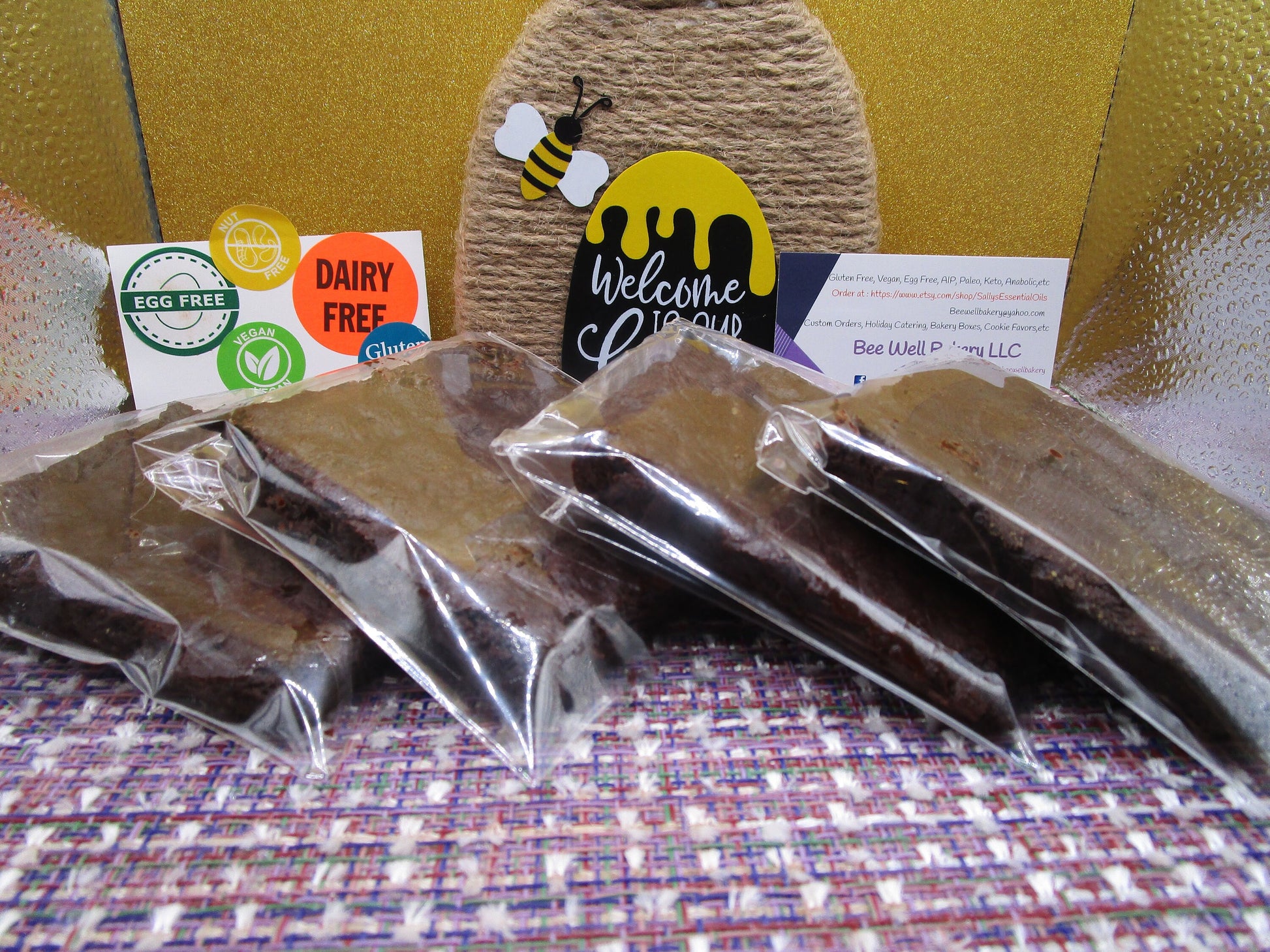 Sugar Free Brownies, Gluten Free, Vegan, Dairy Free, Egg Free, Walnuts, Macadamia, Pecan, Birthday Gifts, Healthy Snacks, Low Carb dessert