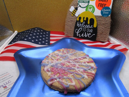 Jumbo Iced Sugar Cookies, Gluten Free, Egg Free, Vegan, Nut Free, Christmas Gifts, Party Favors, Plant Based Colors, Smores, Candy Cane, kid