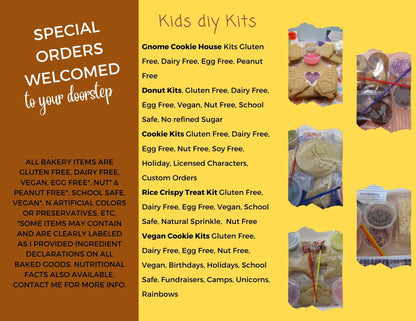 Cookie Decorating Kits, Gluten Free, Dairy Free, Vegan, Egg Free, Nut Free, Sugar Free, Custom Characters, Birthday Party Activity, favors