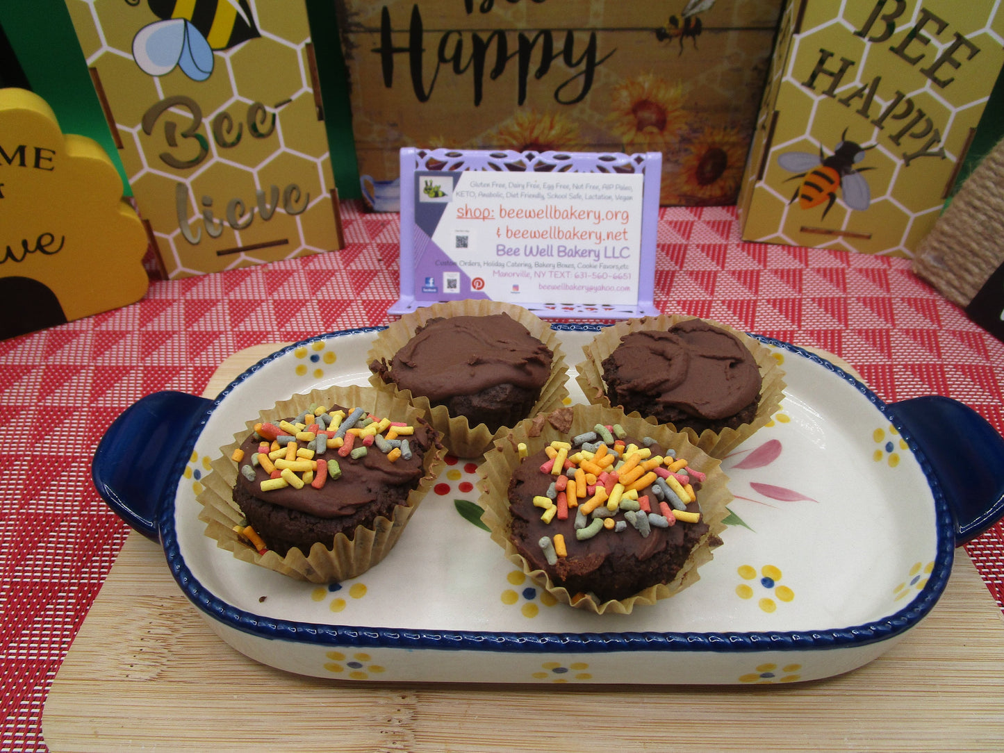 Mini High Protein Cupcakes, two bite, grain free, Vegan, Gluten Free, Egg Free, Dairy Free, Chocolate Cake, No Sugar, Fitness Snack, Health