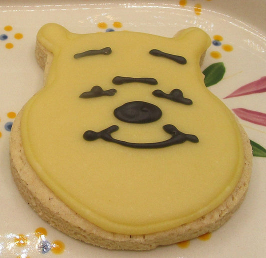 Winnie Pooh Sugar Cookies, Gluten Free, Dairy Free, Egg Free, Vegan, Nut Free, Birthday Party, Baby Shower, Custom Orders, Party Favors