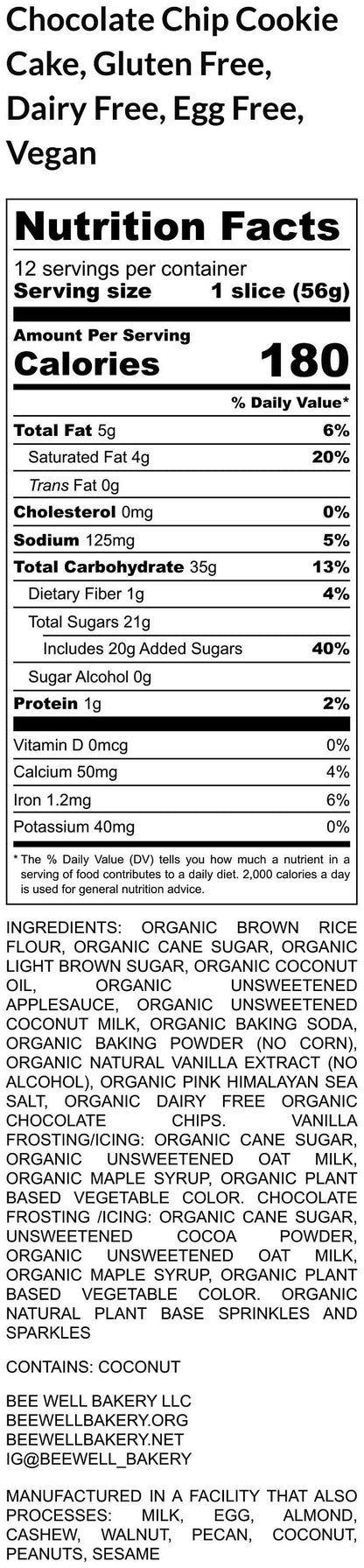 Gluten Free Cookie Cake, Chocolate Chip, Dairy Free, Egg Free, Nut Free, Vegan, Birthday Celebration, July 4th dessert, Funfetti, Reunions