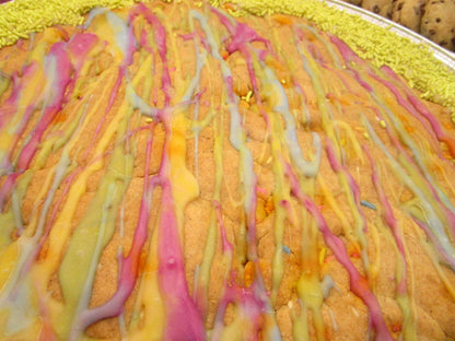 Gluten Free Cookie Cake, Chocolate Chip, Dairy Free, Egg Free, Nut Free, Vegan, Birthday Celebration, July 4th dessert, Funfetti, Reunions