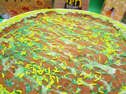 Gluten Free Cookie Cake, Chocolate Chip, Dairy Free, Egg Free, Nut Free, Vegan, Birthday Celebration, July 4th dessert, Funfetti, Reunions