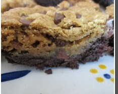 Gluten Free Brookie Brownie, Dairy Free, Vegan, Chocolate Chip, Nut Free, School Safe, Birthday Gift, Healthy Snacks, July 4th Dessert, USA