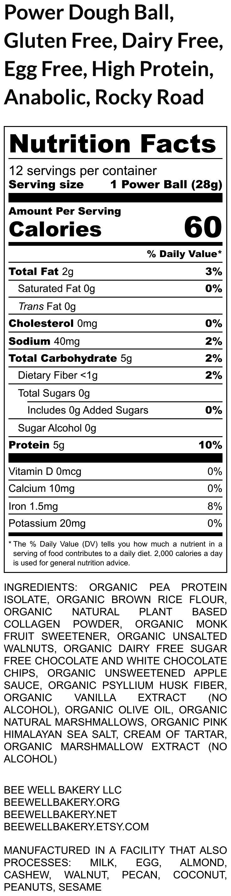 Rocky Road Protein Power Dough Balls, Gluten Free, Dairy Free, Vegan, Pea Protein, Low Carb, Vegan, Low Calorie, Fitness snacks, Low Sugar