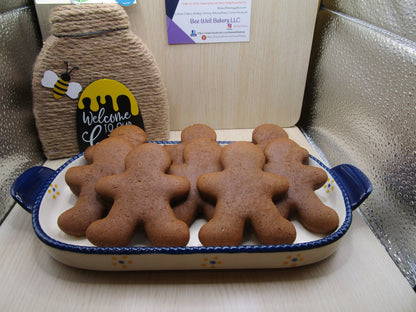 Sugar Free Gingerbread Cookies, Gluten Free, Dairy Free, Vegan, Egg Free, Nut Free, Holiday Gift, Cookie exchange, Secret Santa, Low Carb