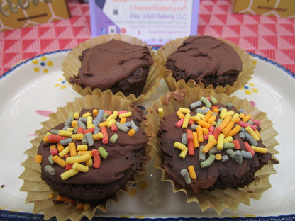 Mini High Protein Cupcakes, two bite, grain free, Vegan, Gluten Free, Egg Free, Dairy Free, Chocolate Cake, No Sugar, Fitness Snack, Health