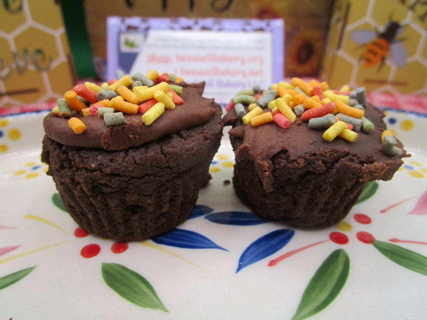 Mini High Protein Cupcakes, two bite, grain free, Vegan, Gluten Free, Egg Free, Dairy Free, Chocolate Cake, No Sugar, Fitness Snack, Health