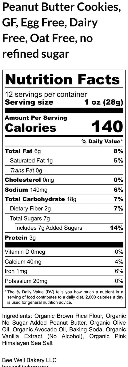 Gluten Free Peanut Butter Cookies, Dairy free, Egg free, Vegan, Organic, No refined sugar, foodie gift, fitness snacks, healthy desserts