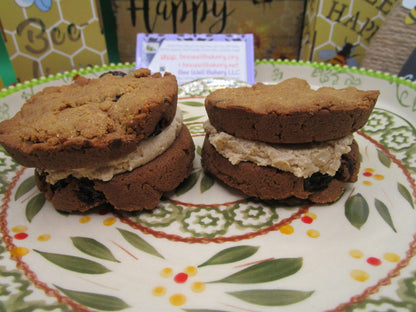 High Protein Cookie Sandwich, Gluten Free, Dairy Free, Vegan, Anabolic, Cinnamon Raisin, Creme Pie, Fitness Dessert, Post Work Out Snack