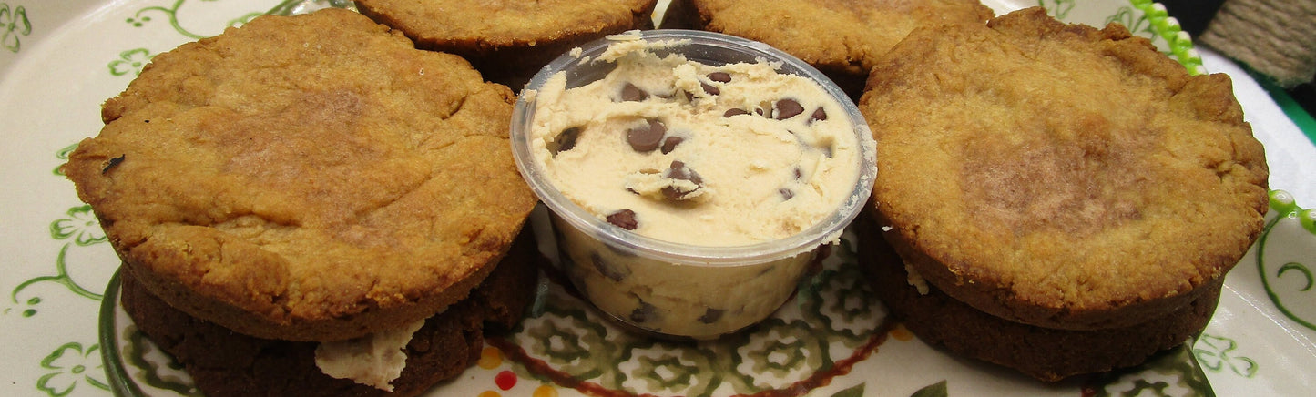 High Protein Cookie Sandwich, Chocolate Chip, Gluten Free, Sugar Free, Dairy Free, Coconut Free, Vegan Protein, Fitness Snack, Valentine's