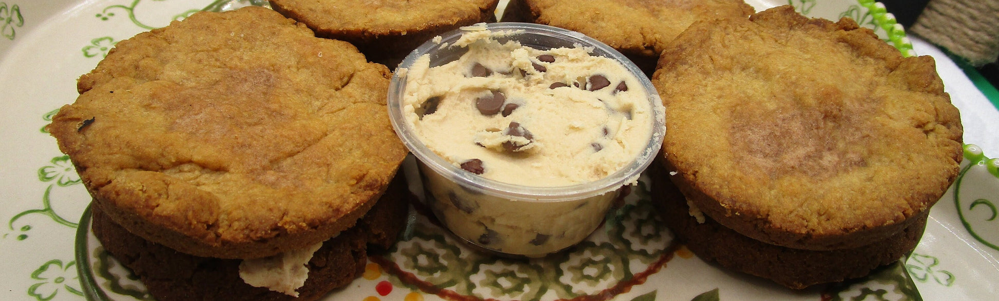 High Protein Cookie Sandwich, Chocolate Chip, Gluten Free, Sugar Free, Dairy Free, Coconut Free, Vegan Protein, Fitness Snack, Valentine's
