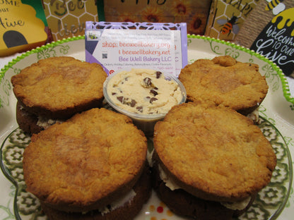 High Protein Cookie Sandwich, Cannoli, Gluten Free, Sugar Free, Dairy Free, Egg Free, Coconut Free, Vegan Collagen, Fitness Snack, Anabolic