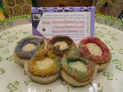 Gluten Free Sugar Cookie, Olympic Rings, Dairy free, Egg Free, Nut Free, Coconut Free, Vegan, Team USA, Healthy Snack, Fitness Gift, Maple