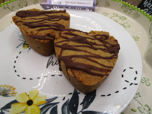 High Protein Peanut Butter Cookie Cups, Sugar Free, Gluten Free, Dairy Free, Vegan, Egg Free, Chocolate hearts, Valentine's Day Gift, Love