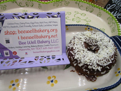 Grain Free Donut, KETO, Sugar Free, Chocolate Coconut, Gluten Free, Dairy Free, Egg Free, Vegan, Low Carb, Fitness, Halloween Candy, Snacks