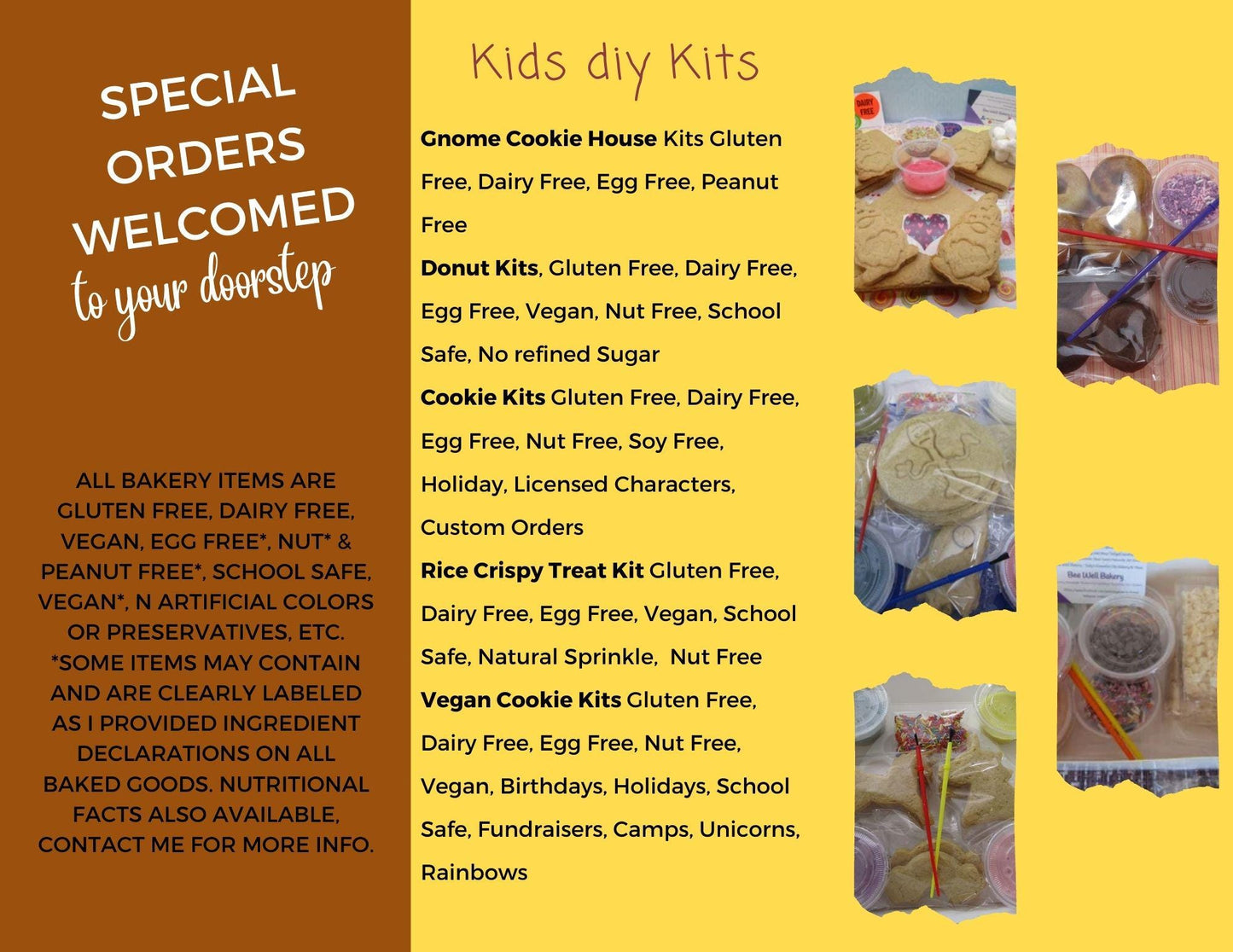 Custom Gluten Free Halloween Cookie Decorating Kit School Package– Individual packaged, Dairy-Free, Vegan, Allergy-Friendly