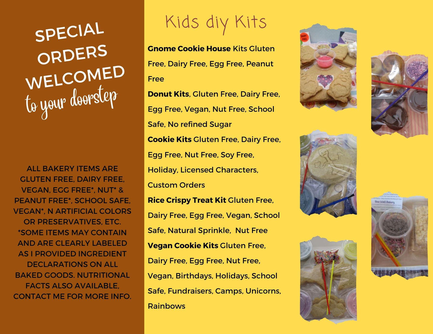 Gluten Free Sugar Cookie Kit, Autism Spectrum, Dairy Free, Egg Free, Peanut Free, Cookie Decorating, Sugar Free, School safe, Puzzle, Ribbon