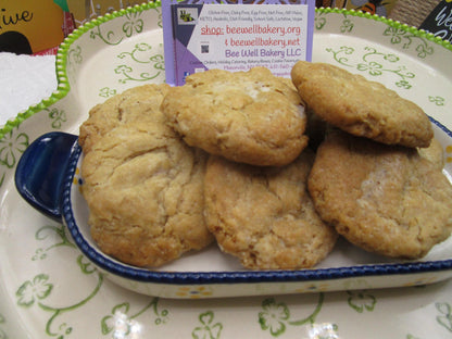 Gluten Free Cookies, White Chocolate Chip, Dairy Free, Egg Free, Nut Free, Class Party, Birthday Gifts, Vegan, Low Sugar, Low fat, oat free