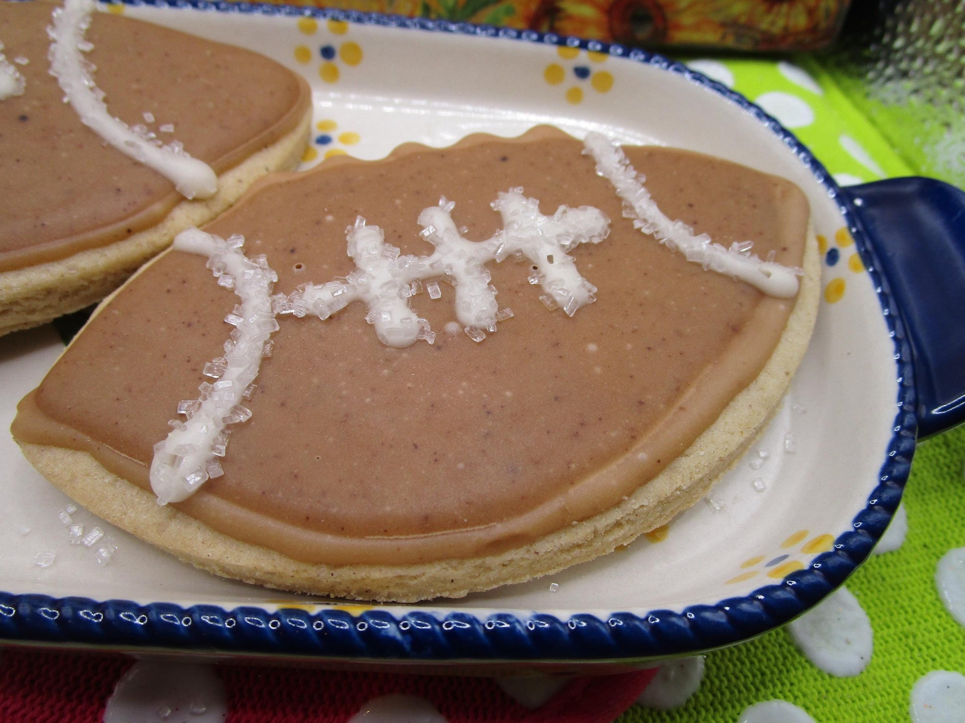 Gluten Free Sugar Cookies, Football, Dairy Free, Vegan, Nut Free, Soy Free, Touchdown, Superbowl, Coach Gift, Fitness Snacks, Sports Parties