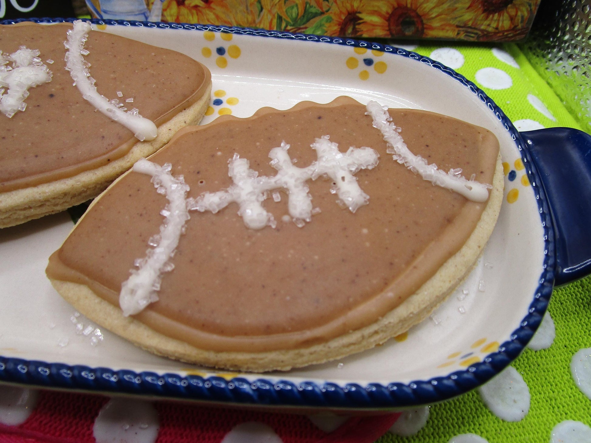Gluten Free Sugar Cookies, Football, Dairy Free, Vegan, Nut Free, Soy Free, Touchdown, Superbowl, Coach Gift, Fitness Snacks, Sports Parties