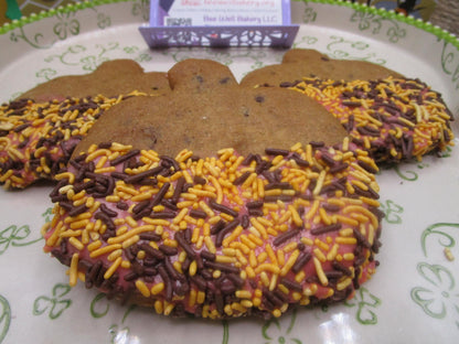 Chocolate Chip Cookies, Gluten Free, Dairy Free, Pumpkin, Organic Sprinkles, Nut Free, Halloween Snack, Vegan, Thanksgiving Gift, Fall treat