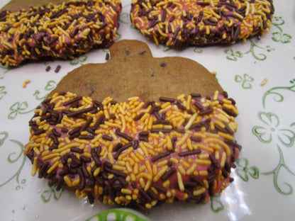 Chocolate Chip Cookies, Gluten Free, Dairy Free, Pumpkin, Organic Sprinkles, Nut Free, Halloween Snack, Vegan, Thanksgiving Gift, Fall treat