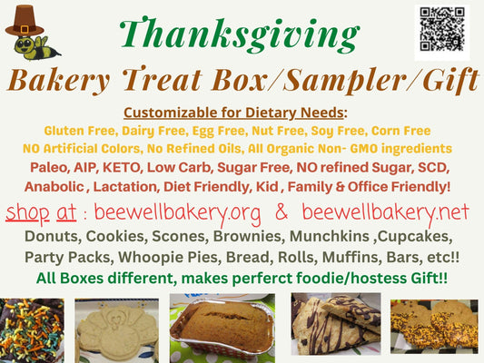 Thanksgiving Gifts, Gluten Free, Grain Free, Dairy Free, Egg Free, Nut Free, Sugar Free, Keto, AIP Paleo, Pumpkin, Brownies, Banana Bread