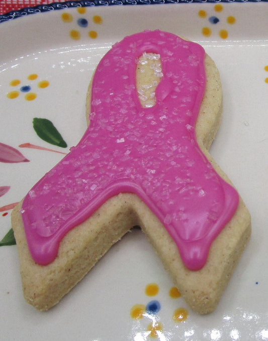Sugar Cookies, Ribbon, Breast Cancer Awareness, Gluten Free, Dairy Free, Egg Free, Peanut Free, School Safe, fundraiser, Pink, Hope, October